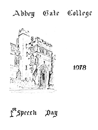1978 1st Speech Day Programme